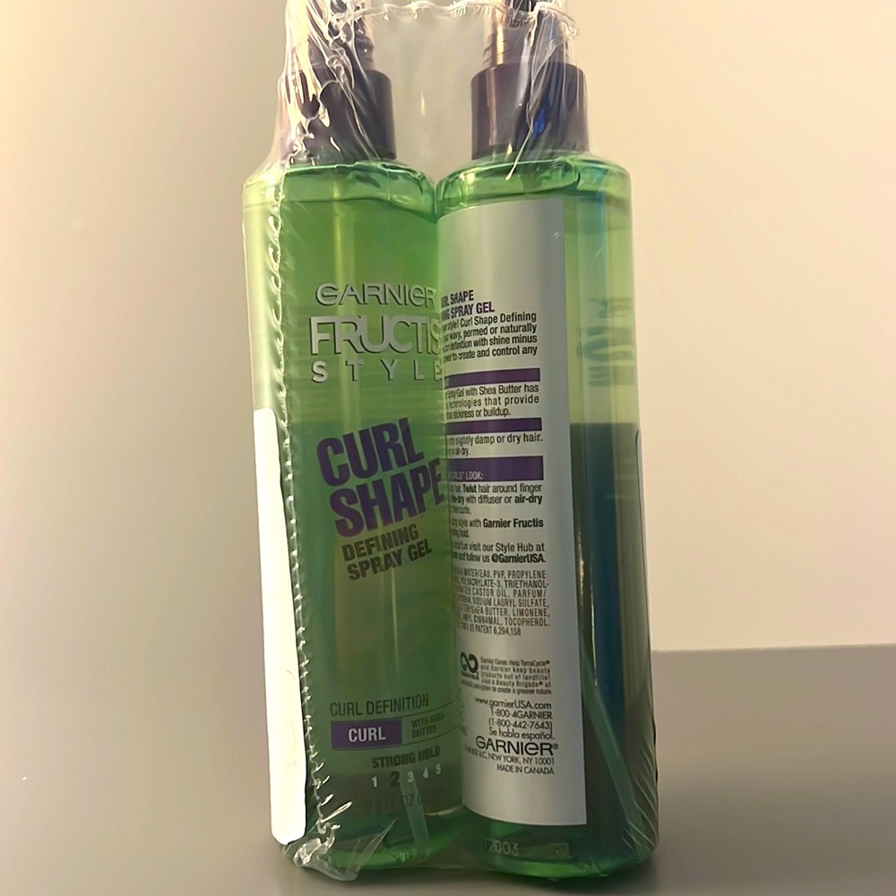 *NEW* garnier fructis curl shape define spray gel